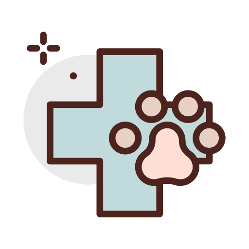 Veterinary veterinary cat healthcare and medical icon