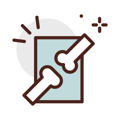Fracture bones urgency medical icon