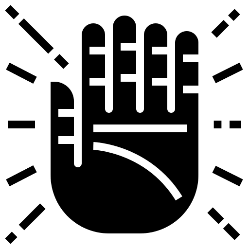 Palmistry hands and gestures fortunetelling palm icon