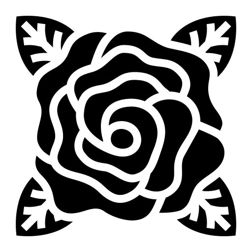 Rose botanical blossom nature icon