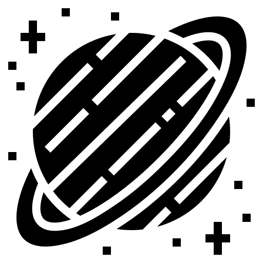 Saturn solar system science planet icon