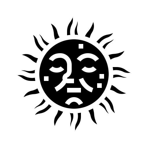 Sun mystery fortune shapes and symbols icon