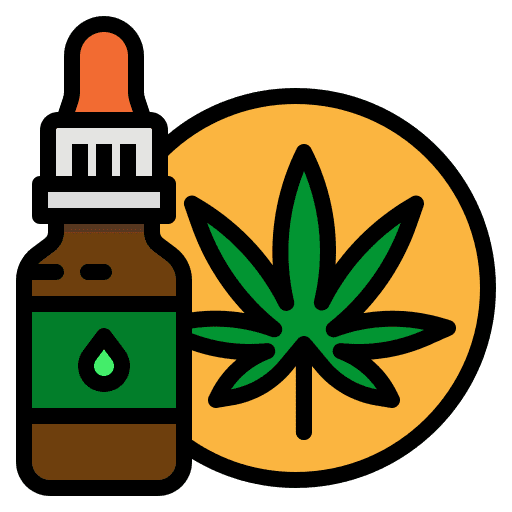 Cannabis oil oil massage spa and relax icon