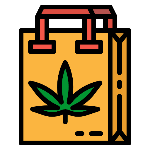Marijuana shopper marijuana commerce and shopping icon