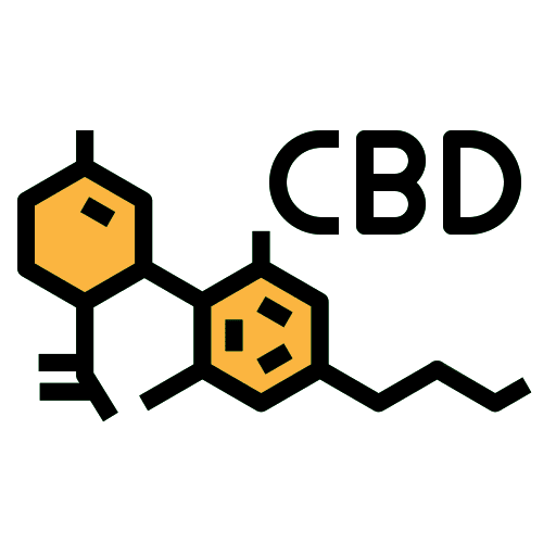 Molecule chemistry structure cbd icon