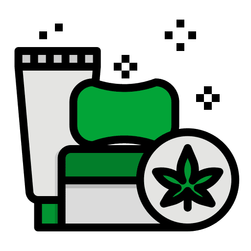 Skincare healthcare cream cannabis icon