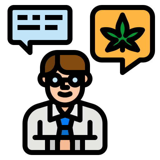 Advisor consultant cannabis doctor visit icon
