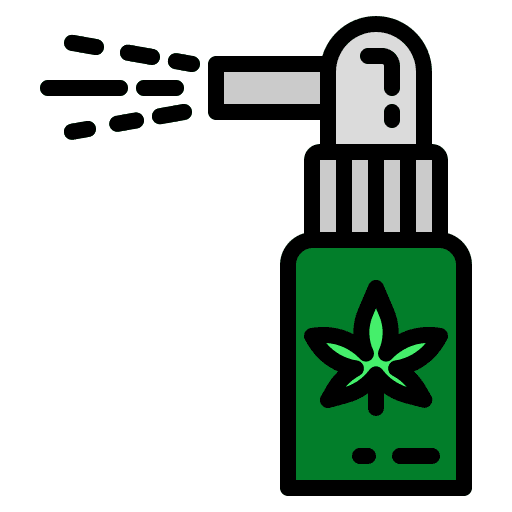 Cbd inhaler drug cannabis oil healthcare and medical icon