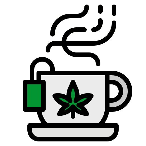 Tea mug weed food and restaurant icon