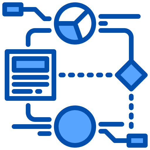 Algorithm business and finance algorithm analytics icon