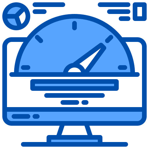 Computer meter business and finance speed icon