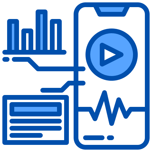 Data business and finance media video icon