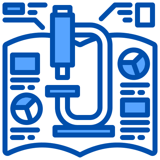 Microscope microscope business and finance study icon