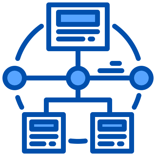 Sorting database business and finance chart icon