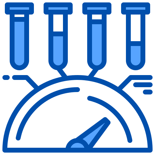 Analysis healthcare tube speedometer icon