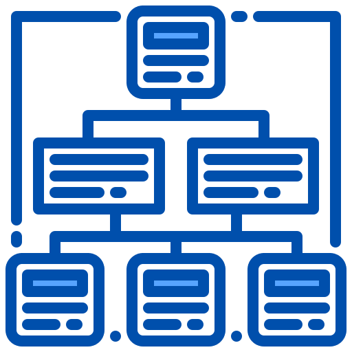 Big data network database big data icon