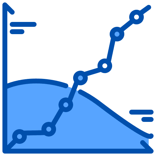 Graph graph analysis growth icon