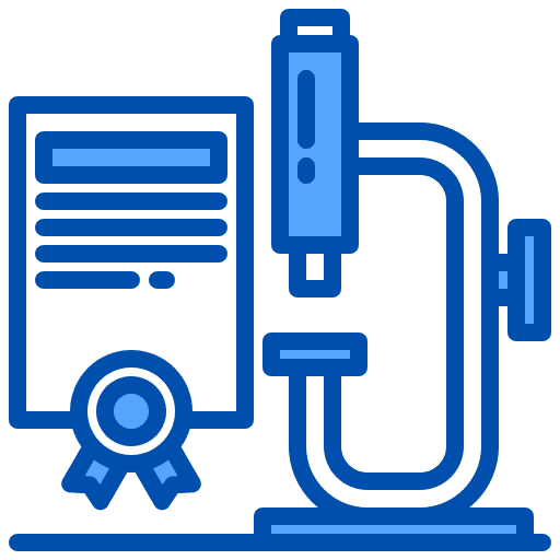 Microscope quality analytics microscope icon