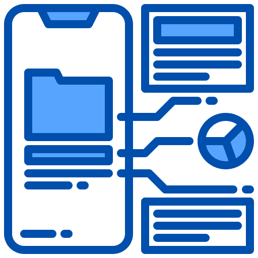 Mobilephone stats business and finance statistic icon