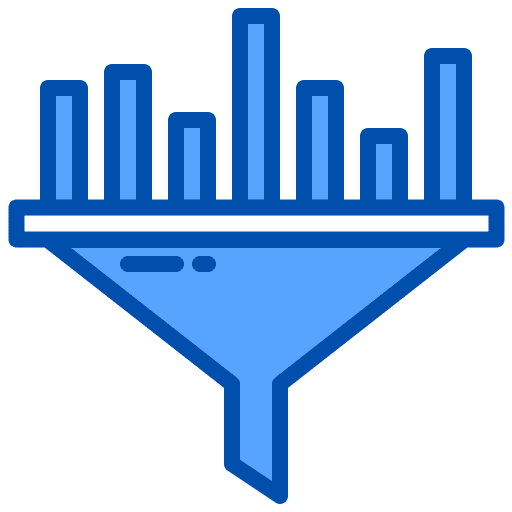 Analytics process bar business and finance icon