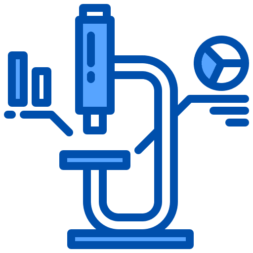 Microscope microscope chart bar chart icon