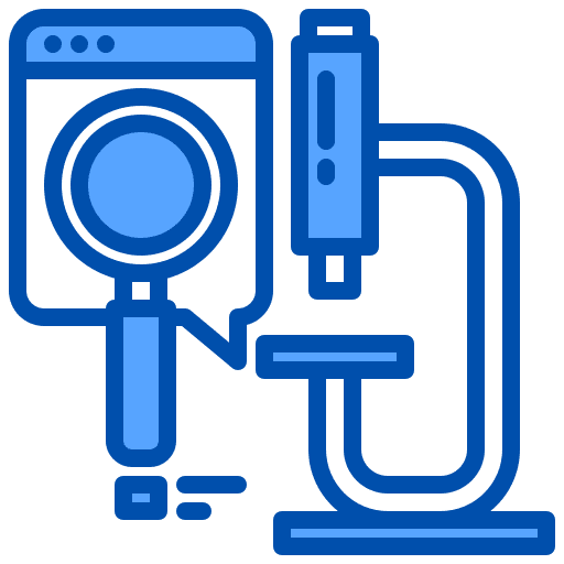 Microscope microscope education market research icon