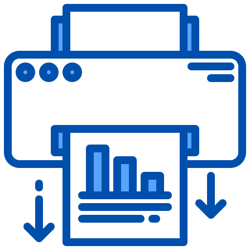 Printer print paper business and finance icon