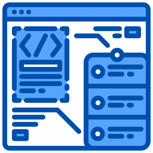 Server hosting website business and finance icon