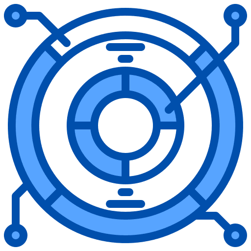 Statistics business and finance pie chart analytics icon