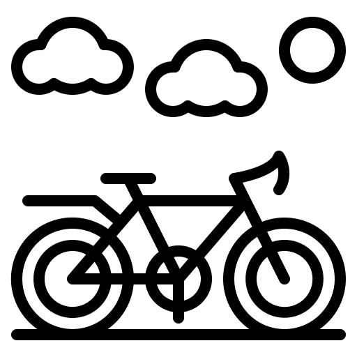 Bicycling activity sport hobbies and free time icon