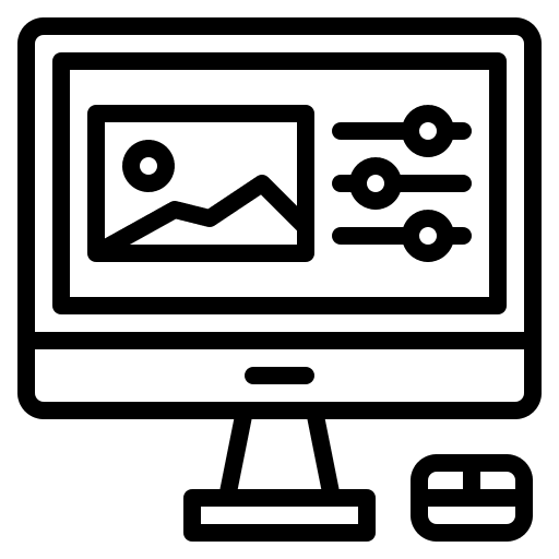 Image editing monitor art editor icon