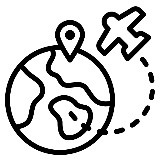 Travel worldwide hobby airplane icon