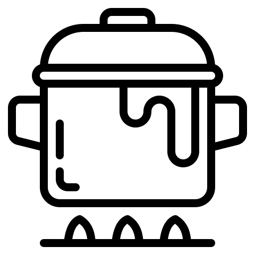 Cooking food and restaurant food hot icon