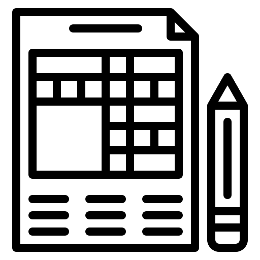 Crossword pencil english game icon