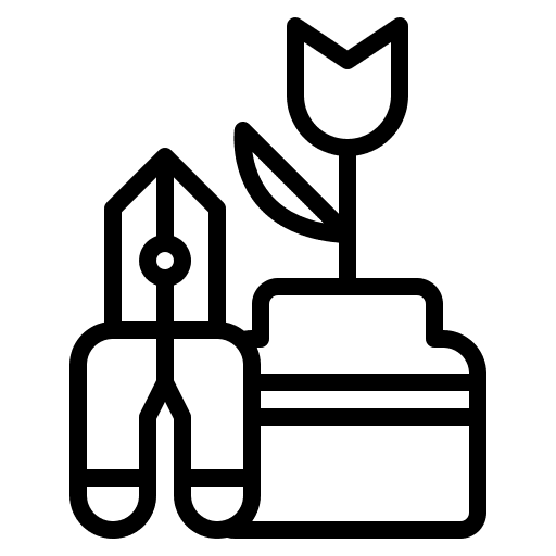 Flower design hobby hobbies and free time gardening icon