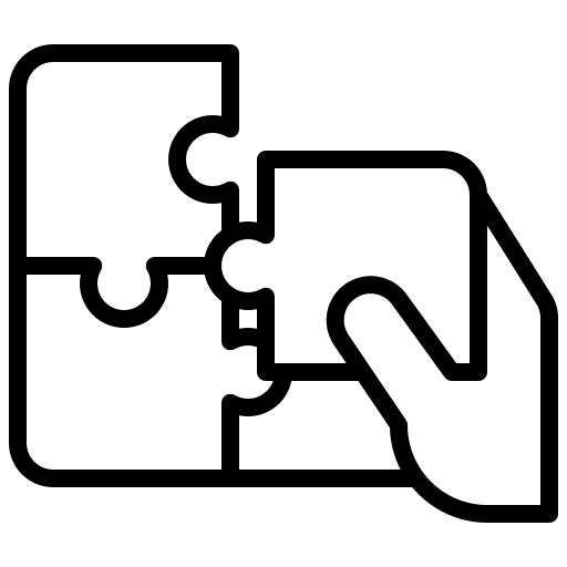 Jigsaw hobby puzzle game contribute icon