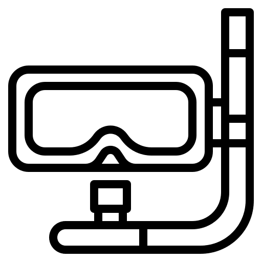 Diving respirator diving breath icon