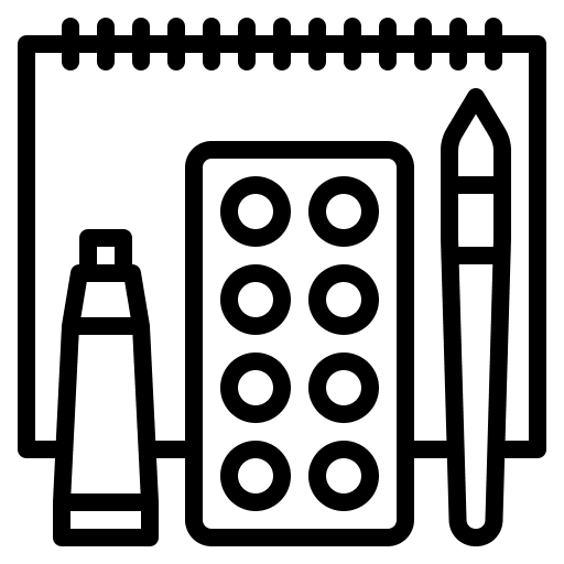 Painting paint artist hobby icon