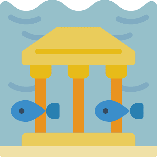 City ruins underwater lost icon