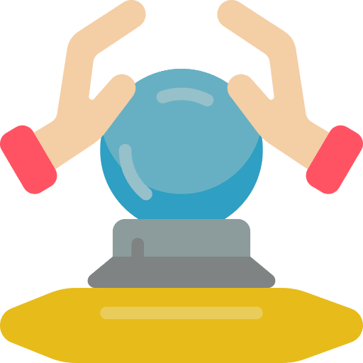 Crystal ball wizard ball magician icon