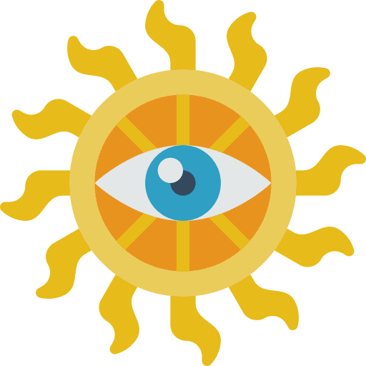 Sun eye shining sun icon