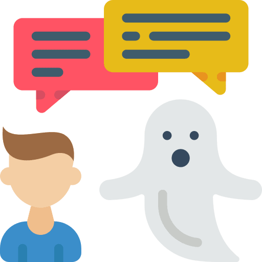 Conversation ghosts bubble speech halloween icon