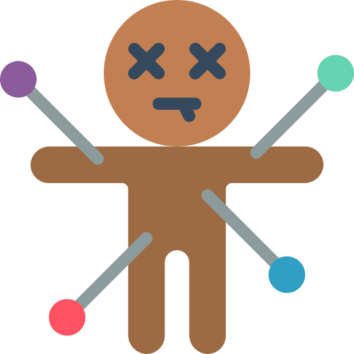 Voodoo doll terror fear spooky icon