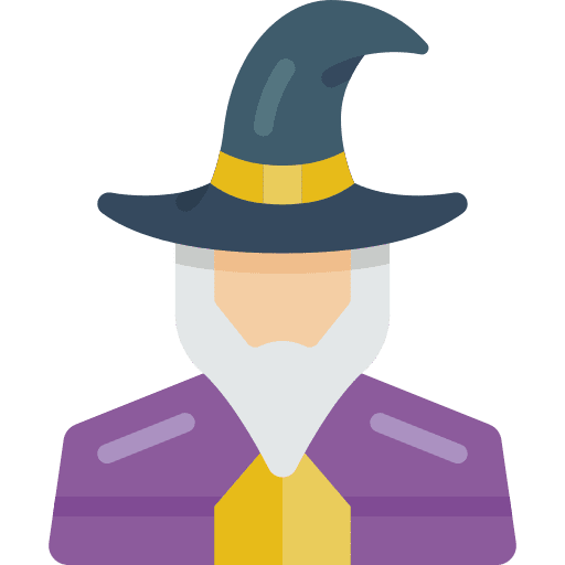 Wizard fairy tale character fantasy icon