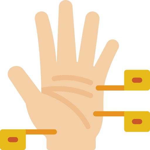 Hand reading palm halloween icon