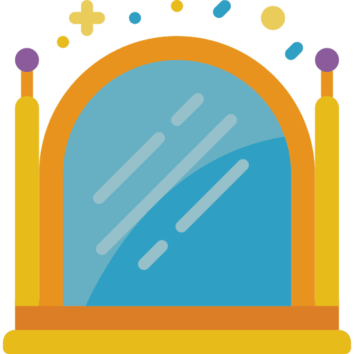 Mirror halloween fairytale framed icon