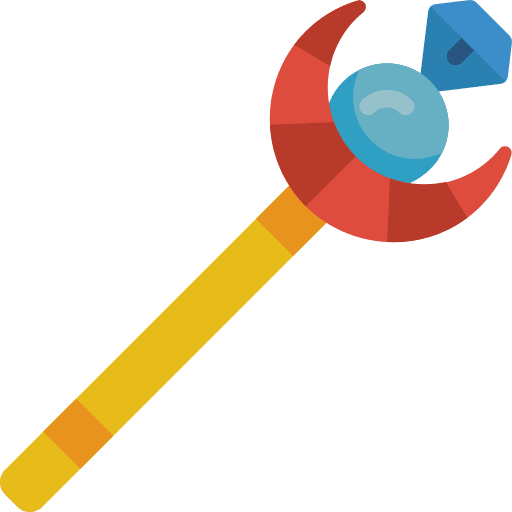 Staff stone gem sceptre icon