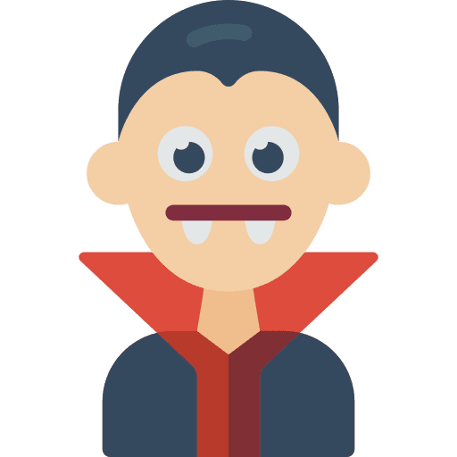 Vampire frightening costume fairy tale icon