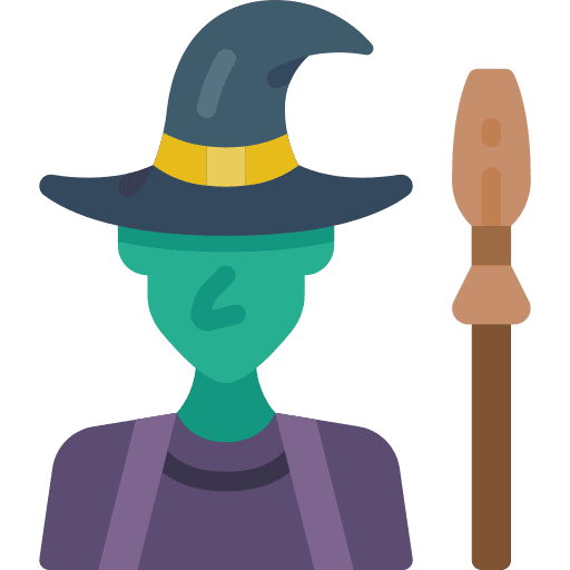 Witch scary cauldron magic icon