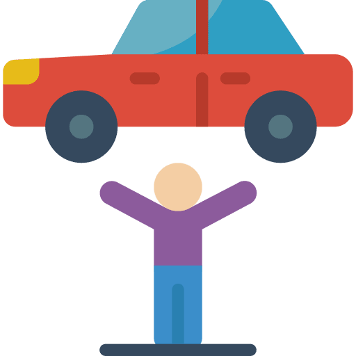 Car floating car magic icon